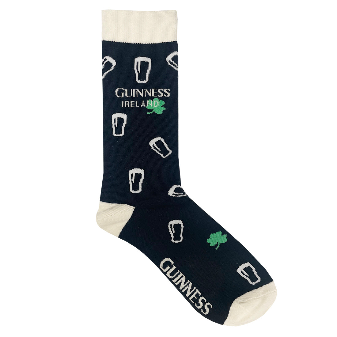 Guinness Black Ireland Shamrock Pint Socks