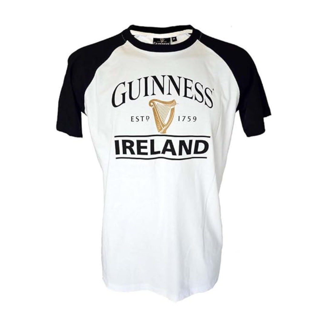 Guinness Ireland Est 1759 Harp Black & White T-shirt
