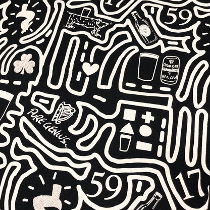 Guinness Black Graphic Doodle T-Shirt