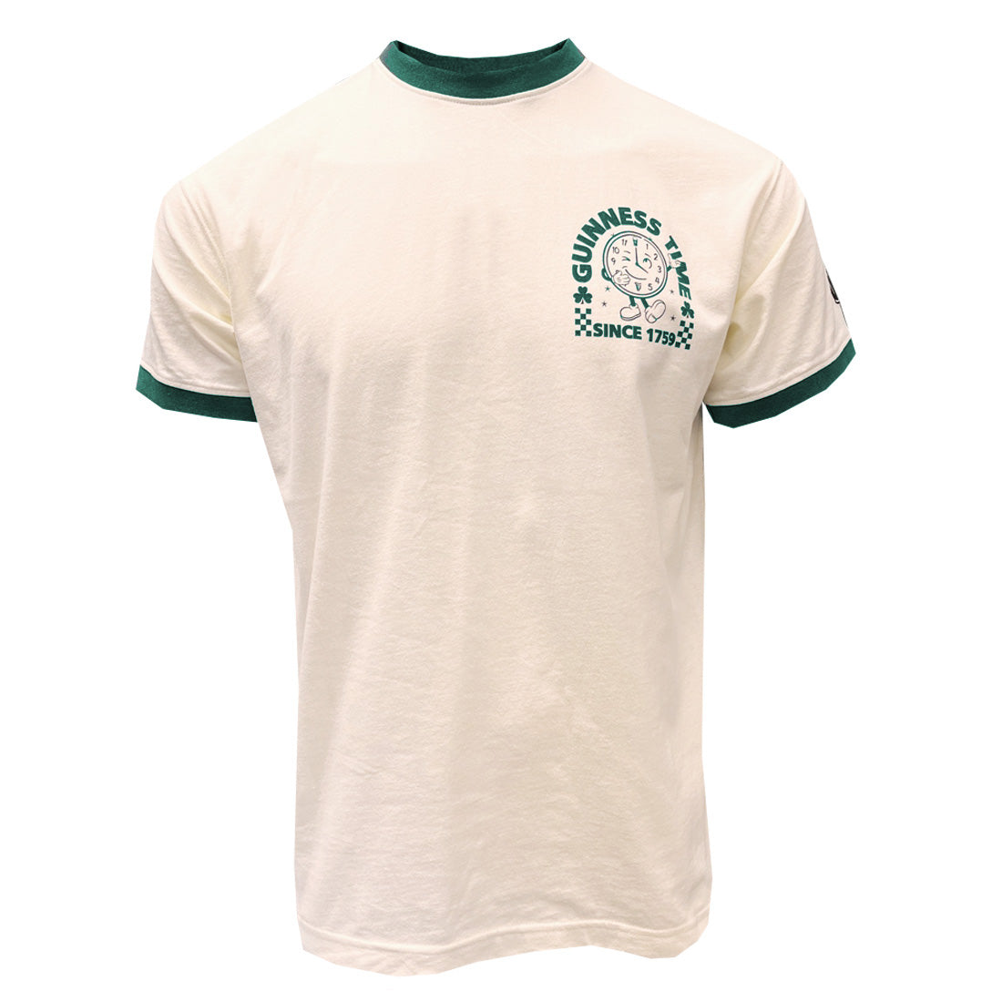 Guinness Cream & Green Time Clock T-Shirt