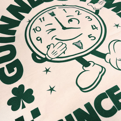 Guinness Cream & Green Time Clock T-Shirt