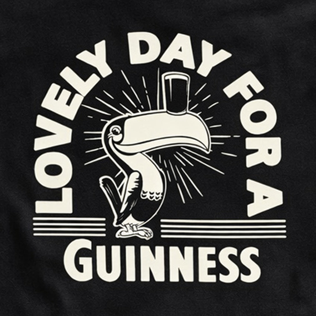 Guinness Black & Cream Toucan Lovely Day T-Shirt