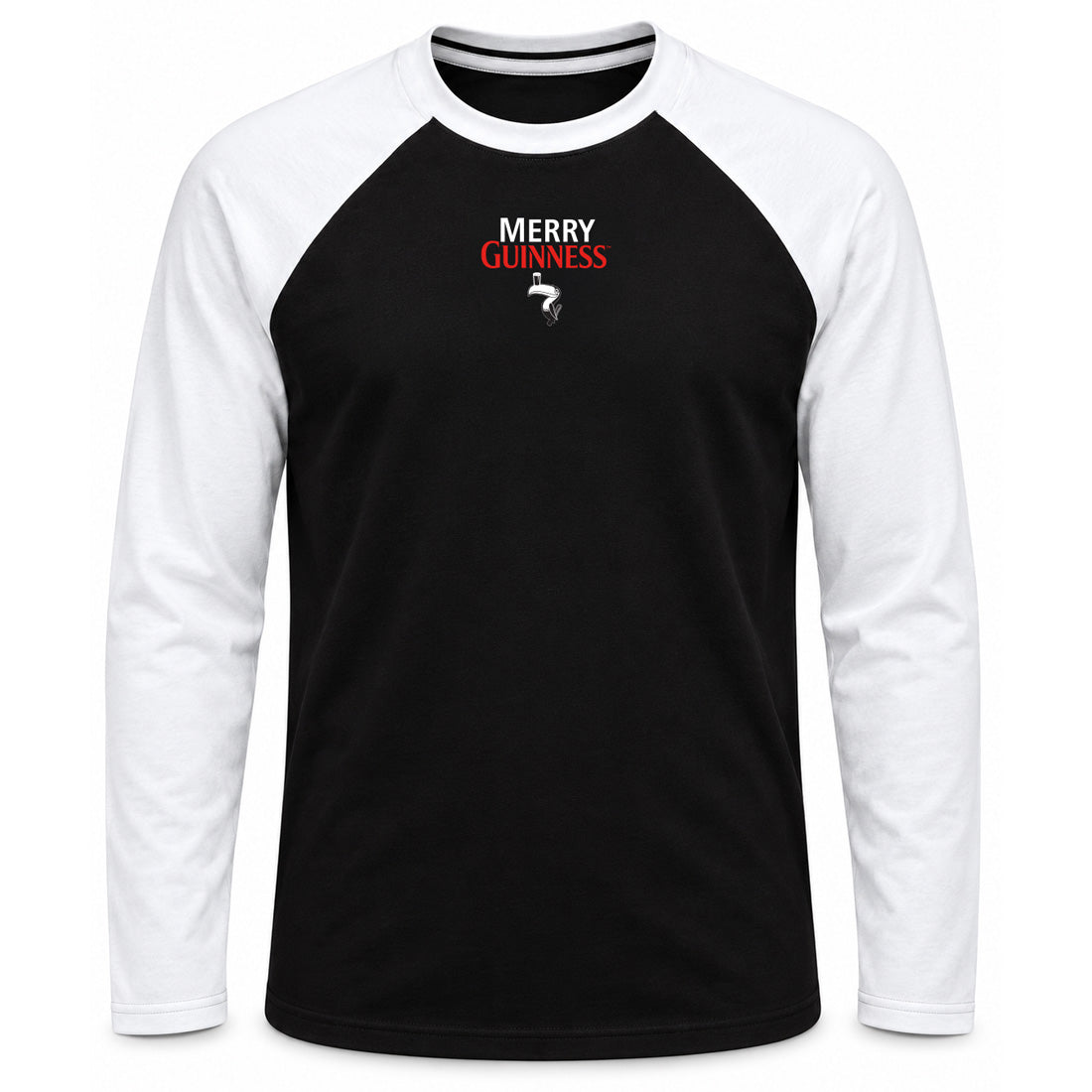 Men's Black Guinness Christmas Toucan Long Sleeve T-Shirt