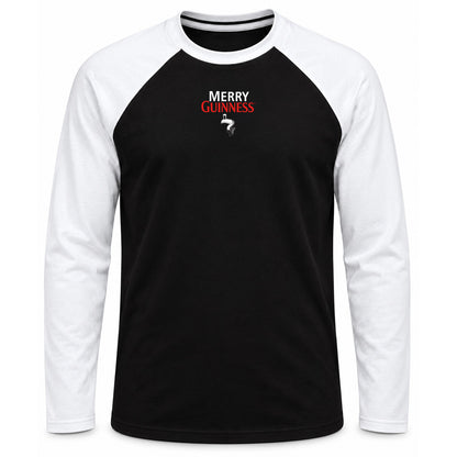 Men's Black Guinness Christmas Toucan Long Sleeve T-Shirt
