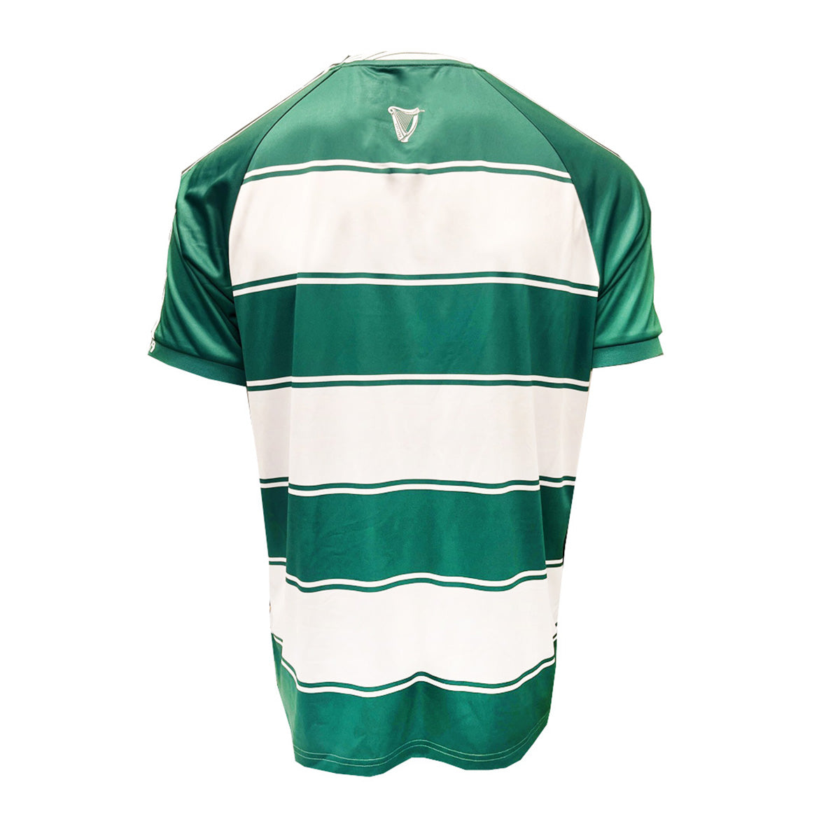 Guinness Green & White Striped Football Top