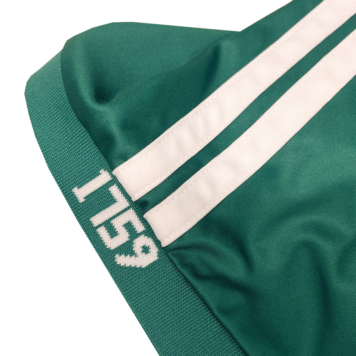 Guinness Green & White Striped Football Top