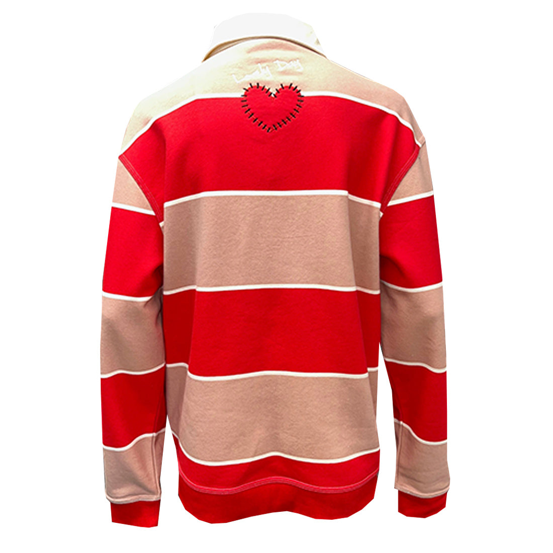 Guinness Red & Pink Heart Rugby Sweatshirt