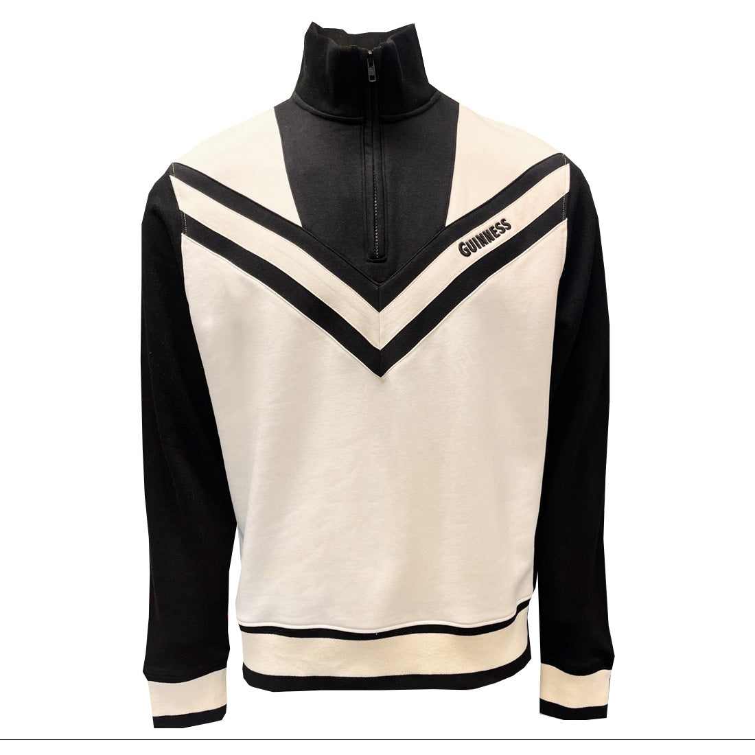 Guinness Cream & Black Smiley Pint 1/4 Zip Top