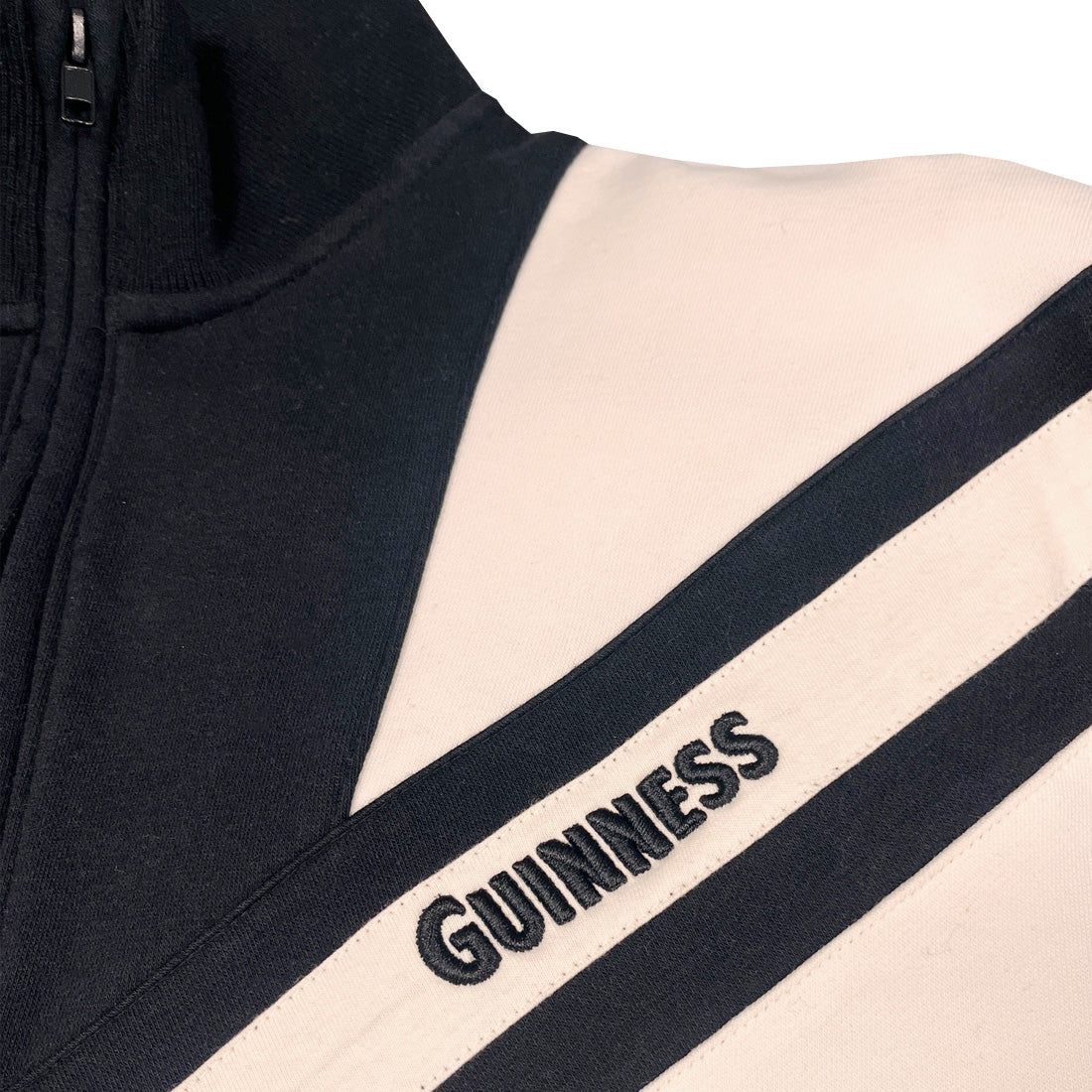 Guinness Cream & Black Smiley Pint 1/4 Zip Top