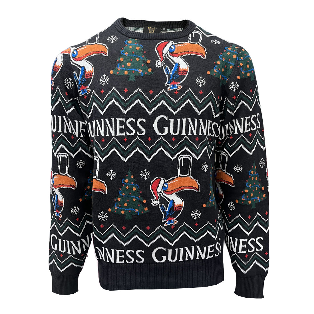 Guinness Toucan Black & Forest Green Christmas Jumper