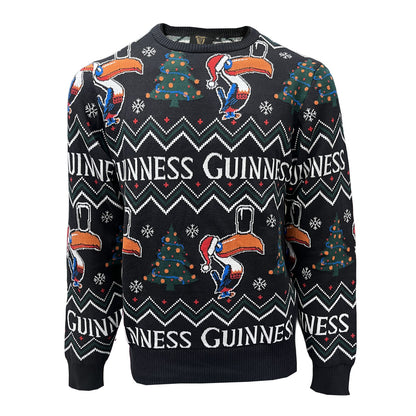 Guinness Toucan Black & Forest Green Christmas Jumper