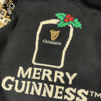 Guinness Pint & Holly Black Christmas Jumper