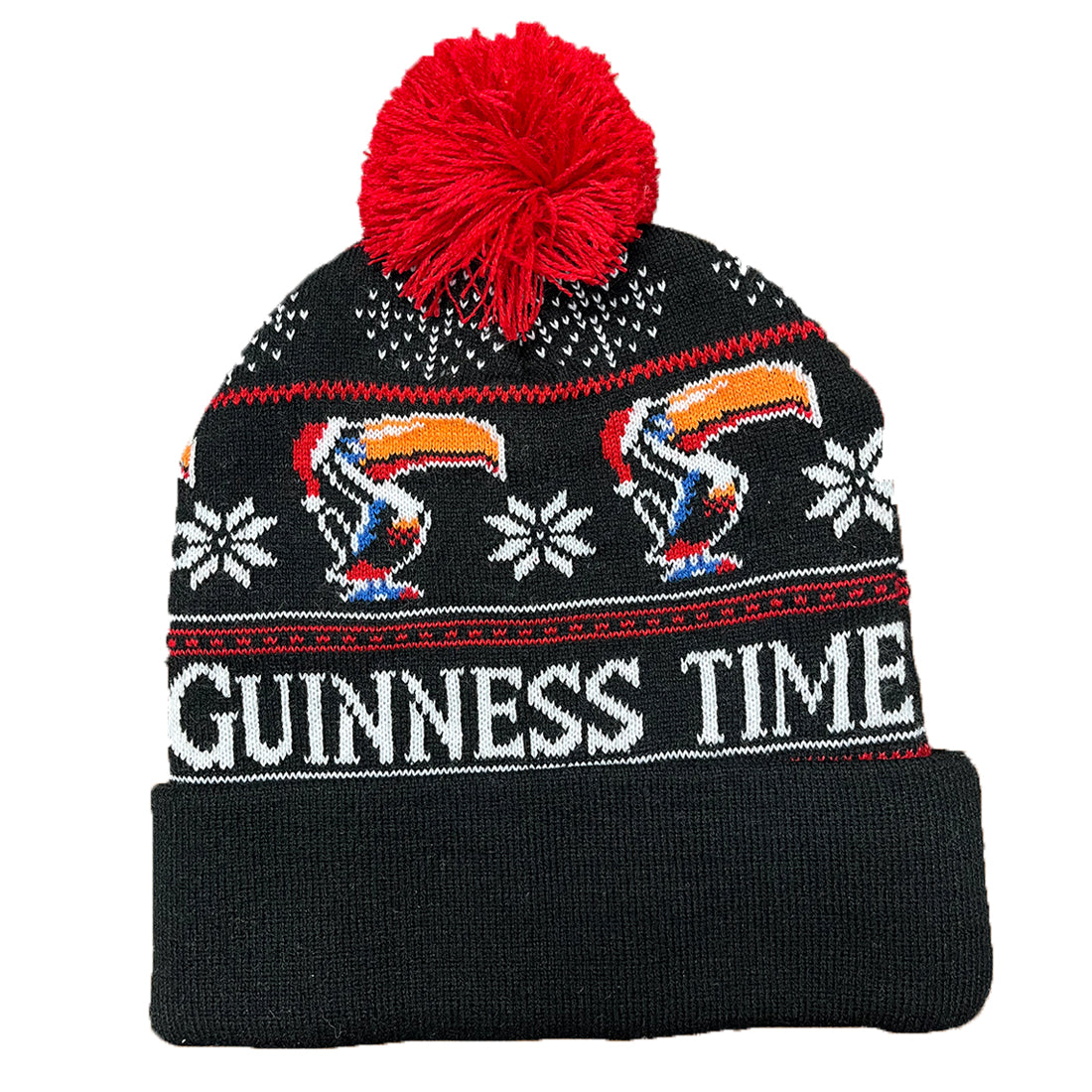 Guinness Toucan Black & Red Knit Christmas Hat