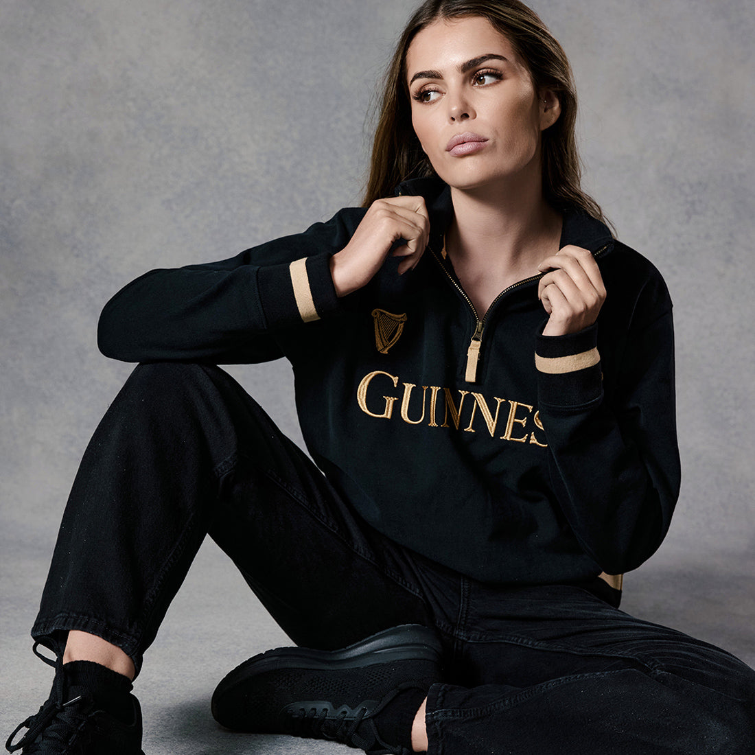 Guinness Black and Gold Premier League 1/4 Zip Top