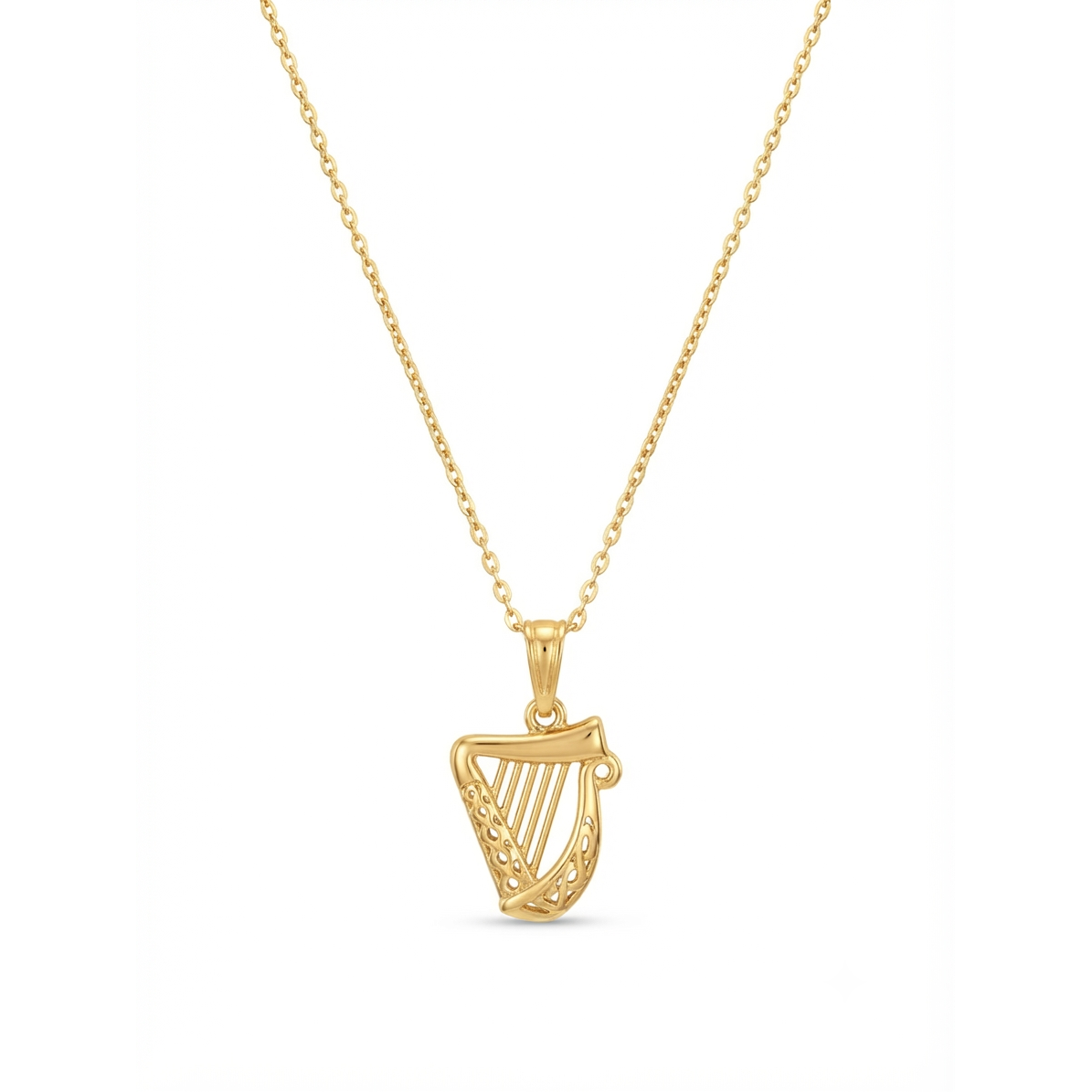 Gold Plated Harp Pendant
