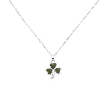Shamrock Inlaid Marble Pendant