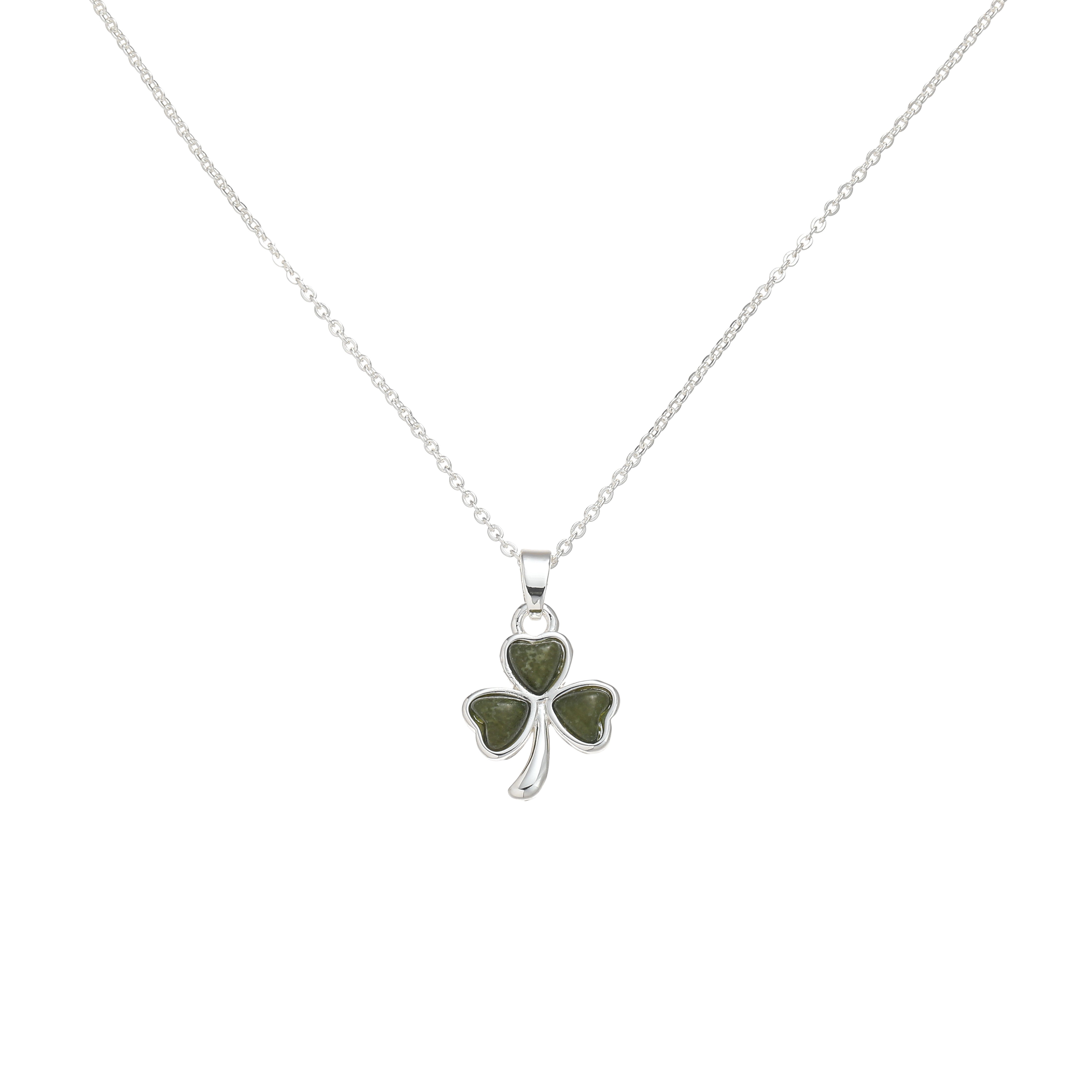 Shamrock Inlaid Marble Pendant