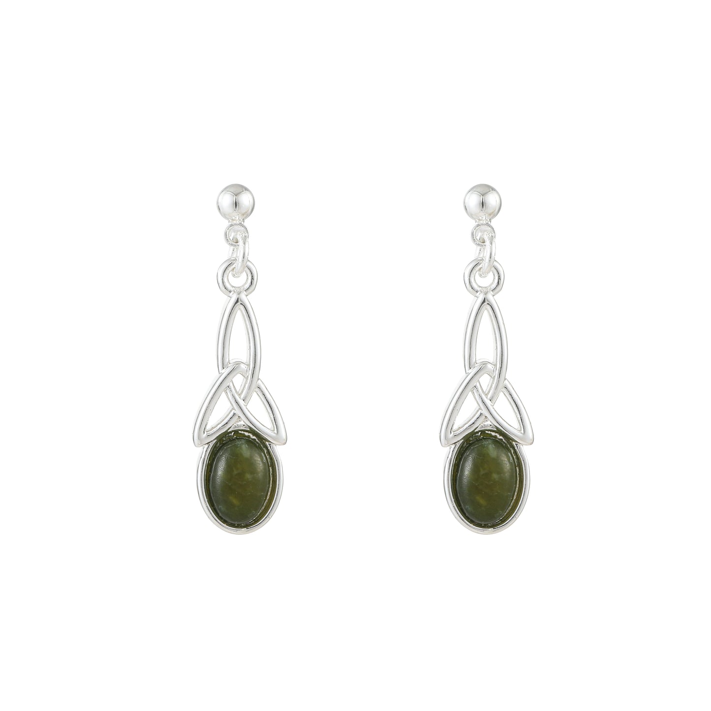 Trinity Inlaid Marble Drop Earrings