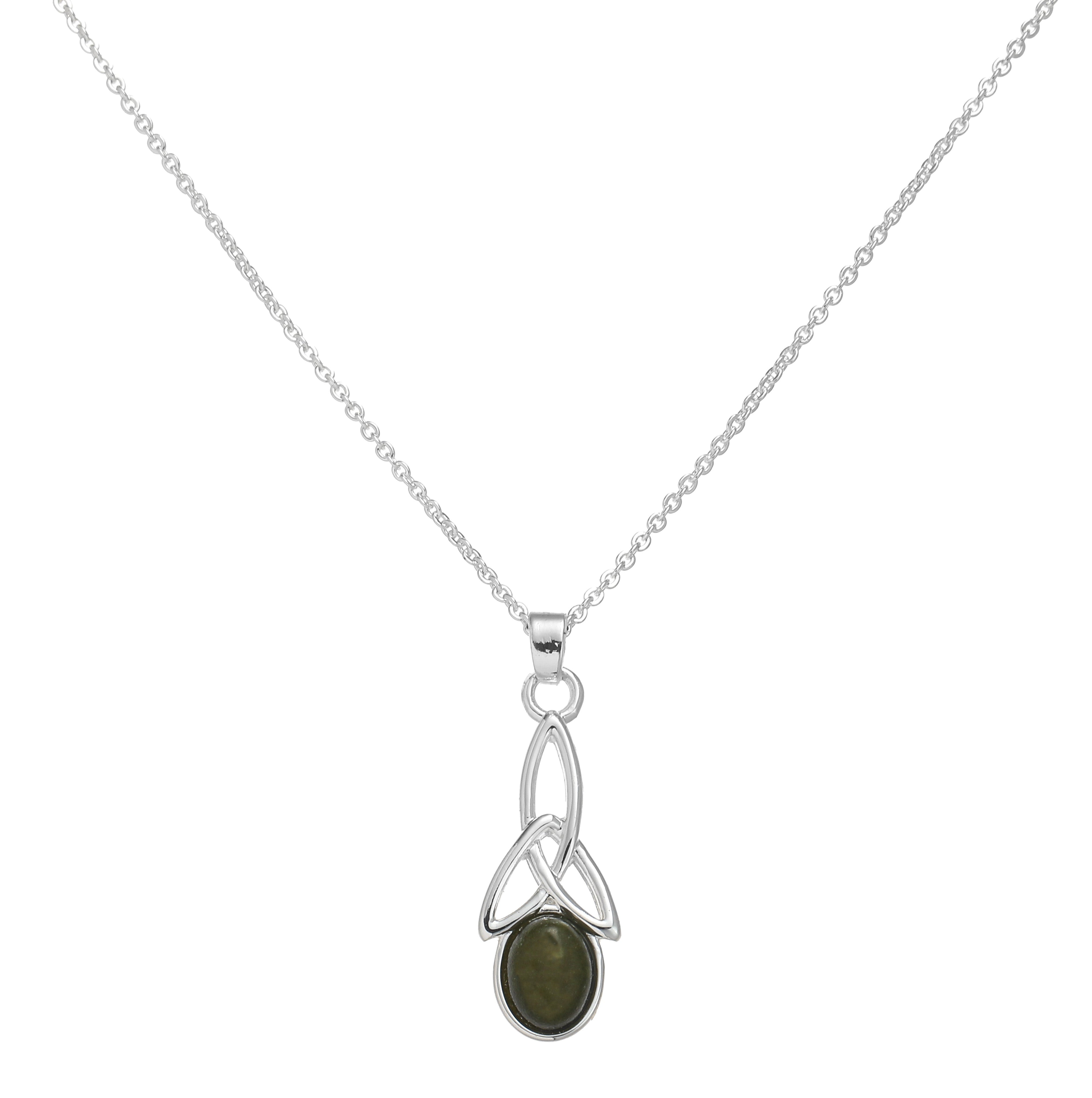 Trinity Inlaid Marble Drop Pendant