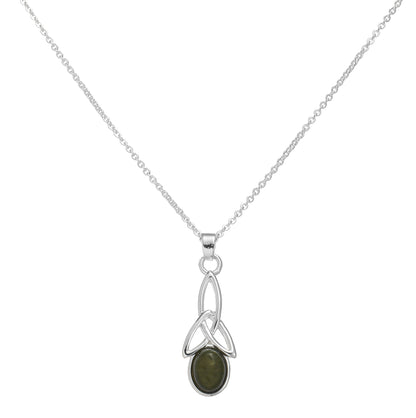 Trinity Inlaid Marble Drop Pendant