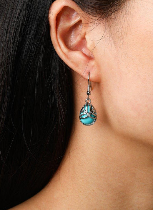 Teardrop Semi-precious Turquoise Stone Earrings