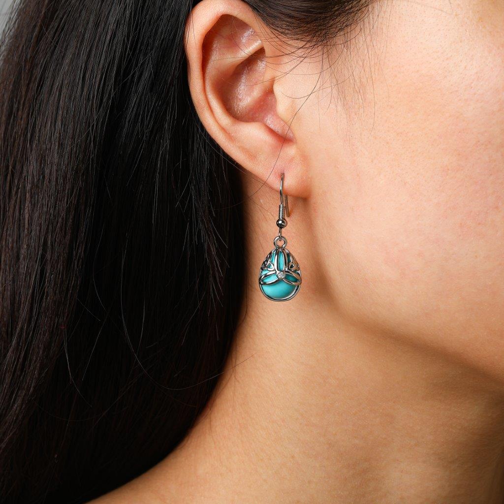 Teardrop Semi-precious Turquoise Stone Earrings – Carrolls Irish Gifts