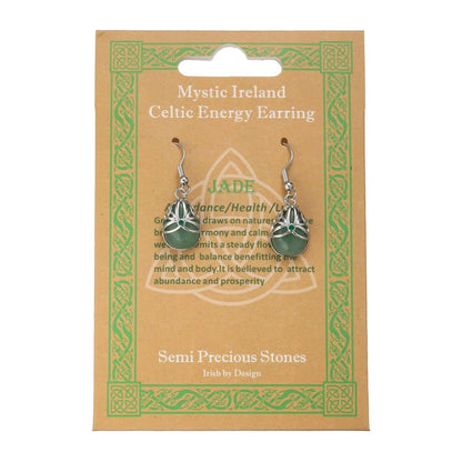 Teardrop Semi-precious Jade Stone Earrings