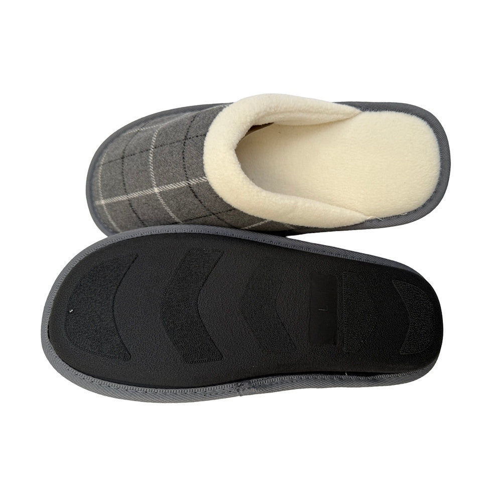 Tweed Unisex Grey Slippers