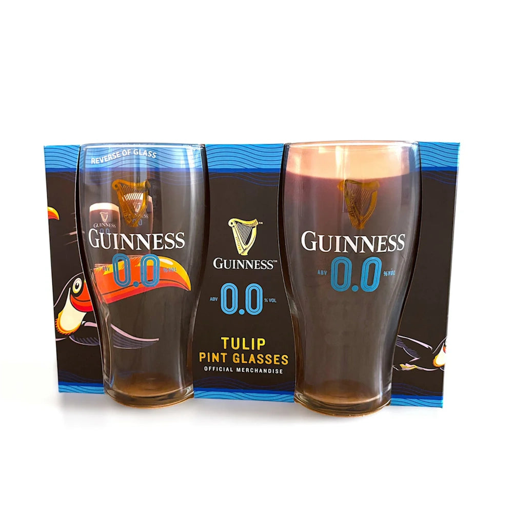 Guinness 0.0 Tulip 2 Pack Pint Glass