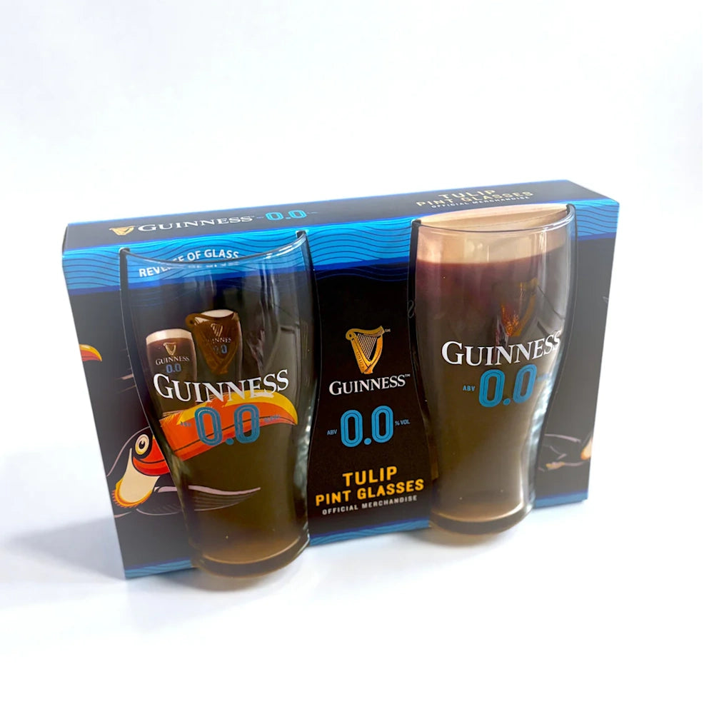 Guinness 0.0 Tulip 2 Pack Pint Glass 