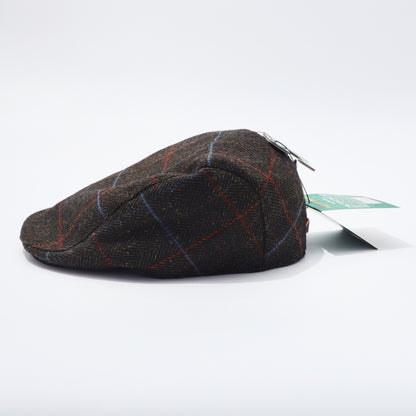 Traditional Brown Herringbone Tweed Cap