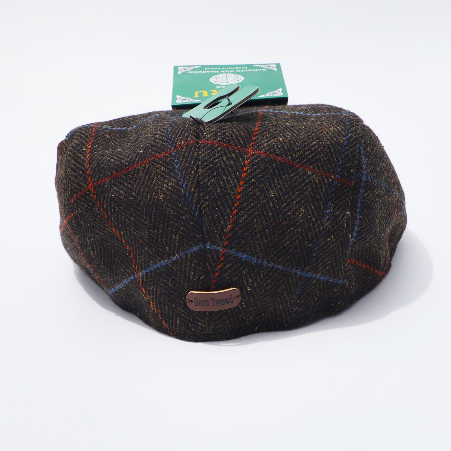 Traditional Brown Herringbone Tweed Cap