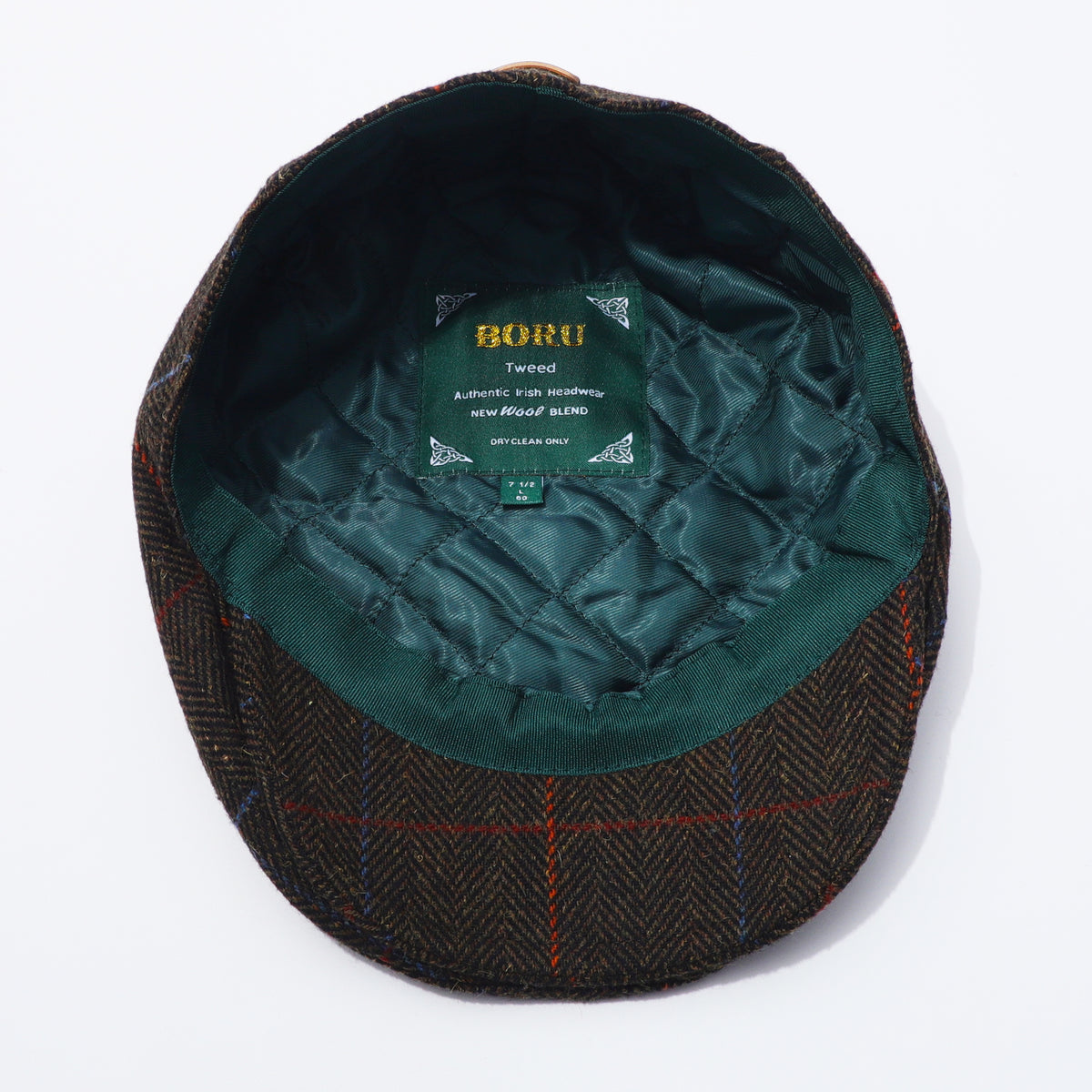 Traditional Brown Herringbone Tweed Cap