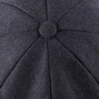 Kids Tweed Newsboy Cap Navy
