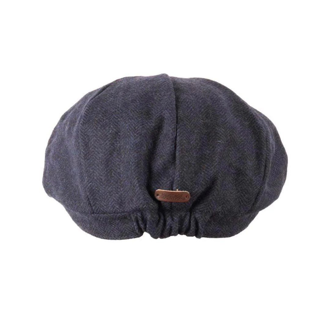 Kids Tweed Newsboy Cap Navy
