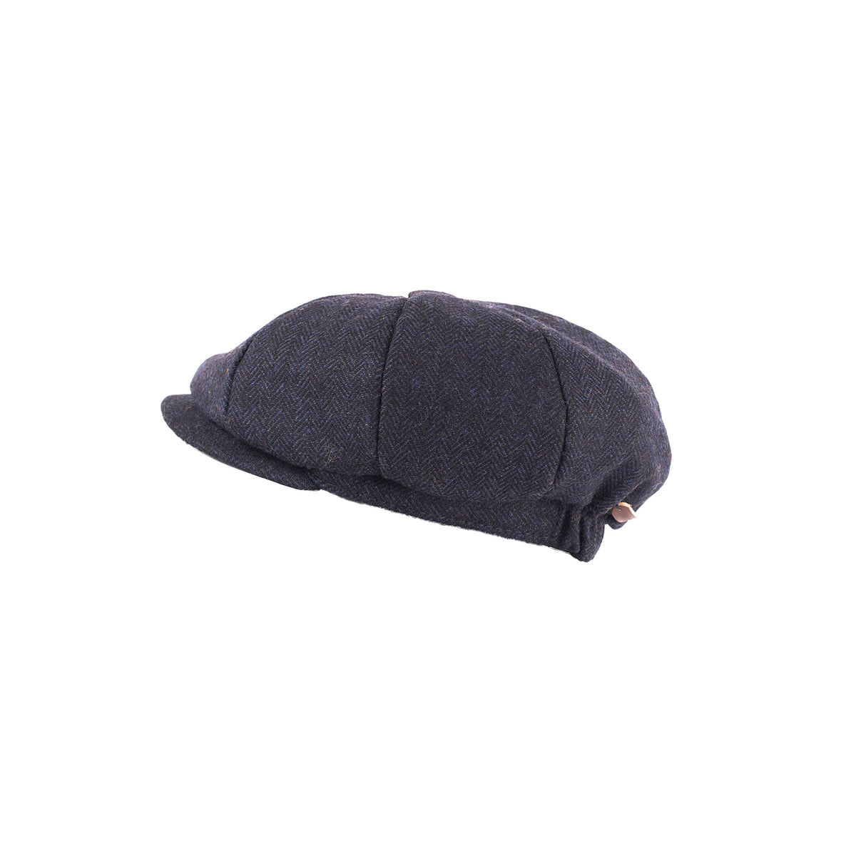 Kids Tweed Newsboy Navy Flat Cap