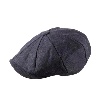 Kids Tweed Newsboy Cap Navy