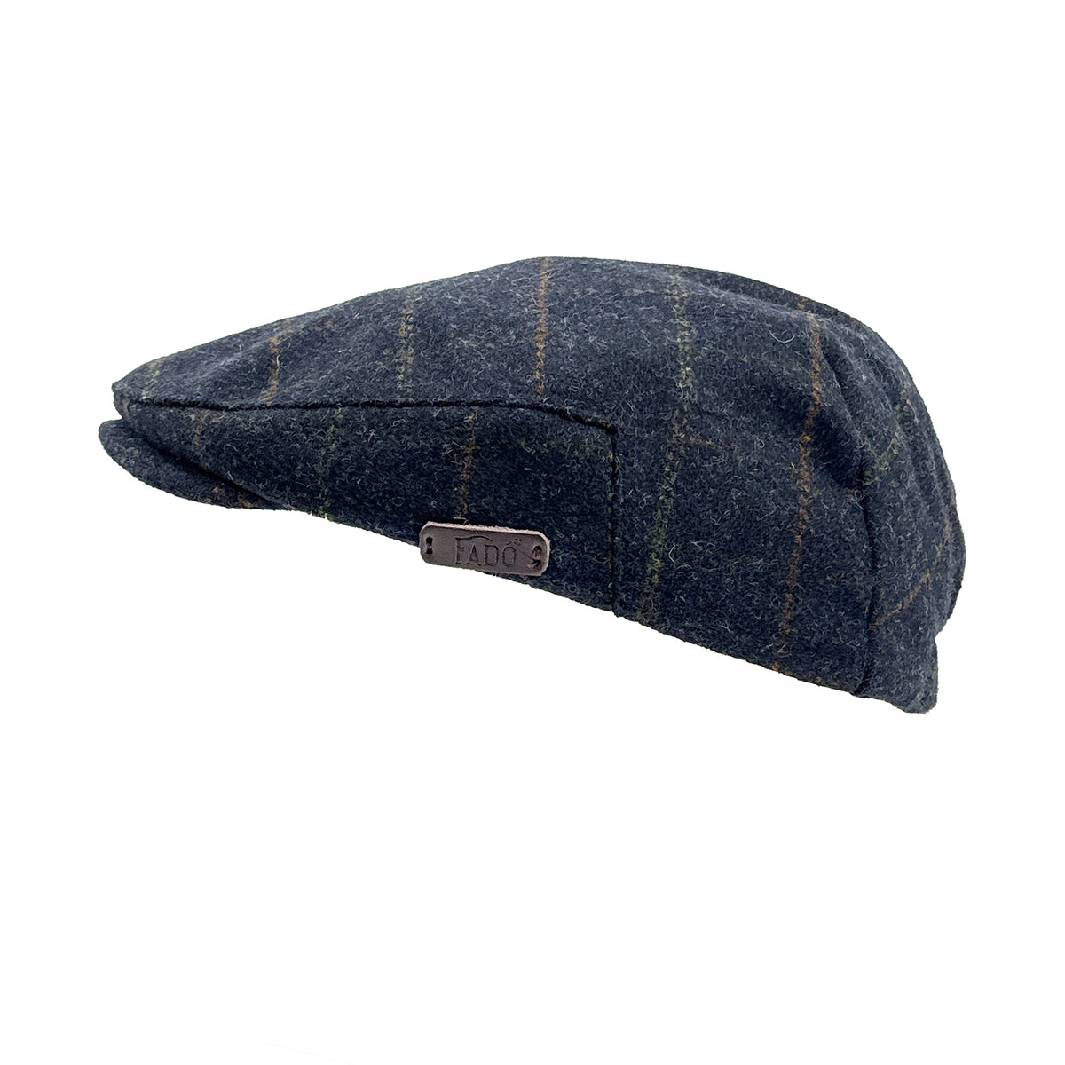 Kid's Tweed Blue Check Flat Cap