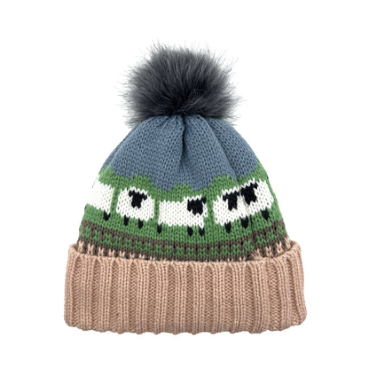 Sheep Pom Pom Hat Blush