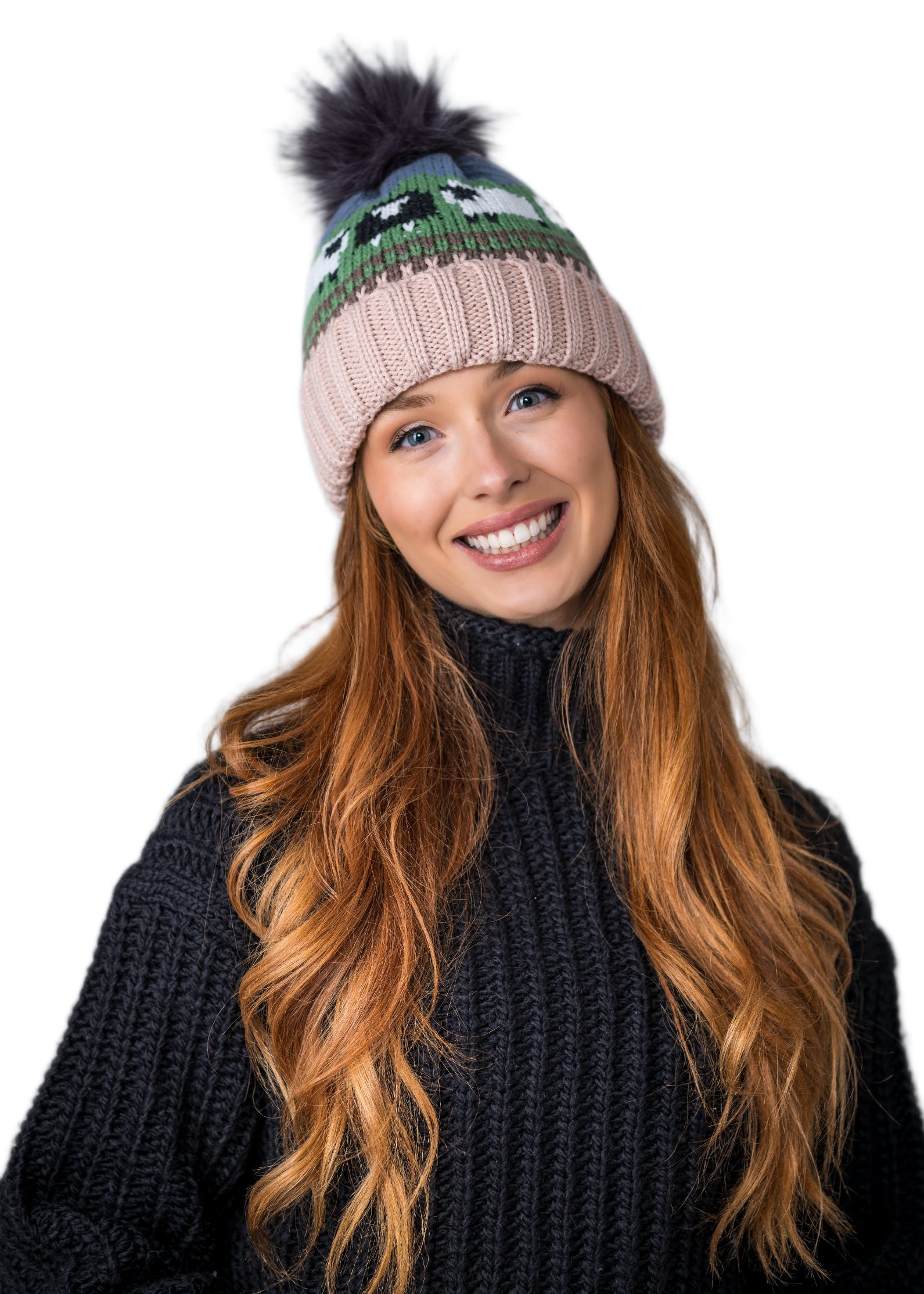 Sheep Pom Pom Hat Blush