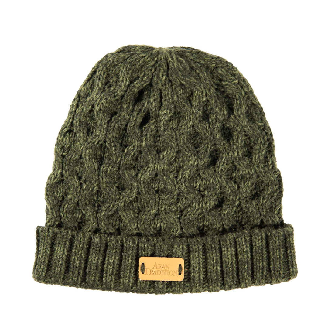 Aran Knit Style Cable Stitch Beanie Hat