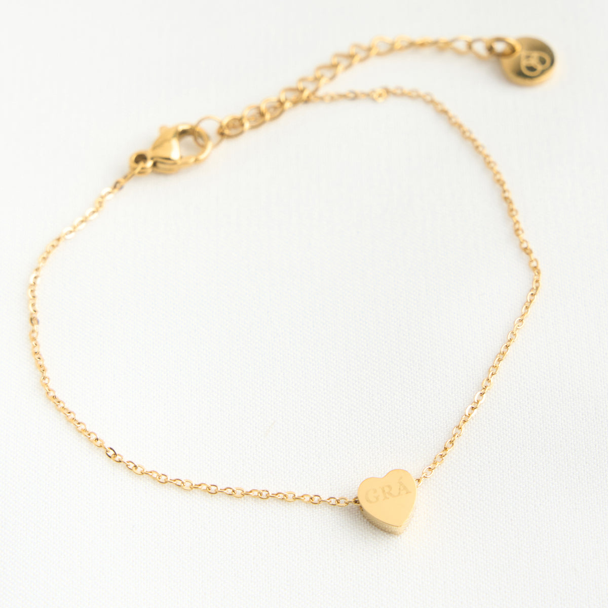 Heart Grá Gold Pendant Bracelet