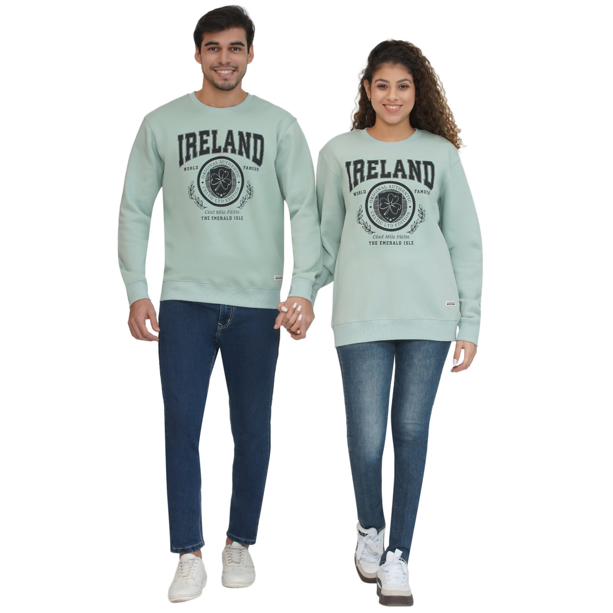 Ireland Badge Unisex Pistachio Sweatshirt