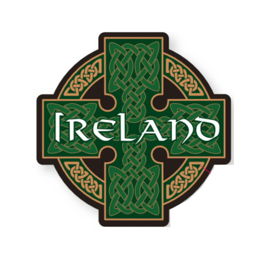 Ireland Celtic Cross Sticker