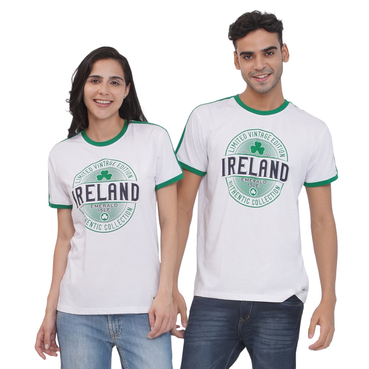Unisex Limited Edition Ringer-Style White T-Shirt