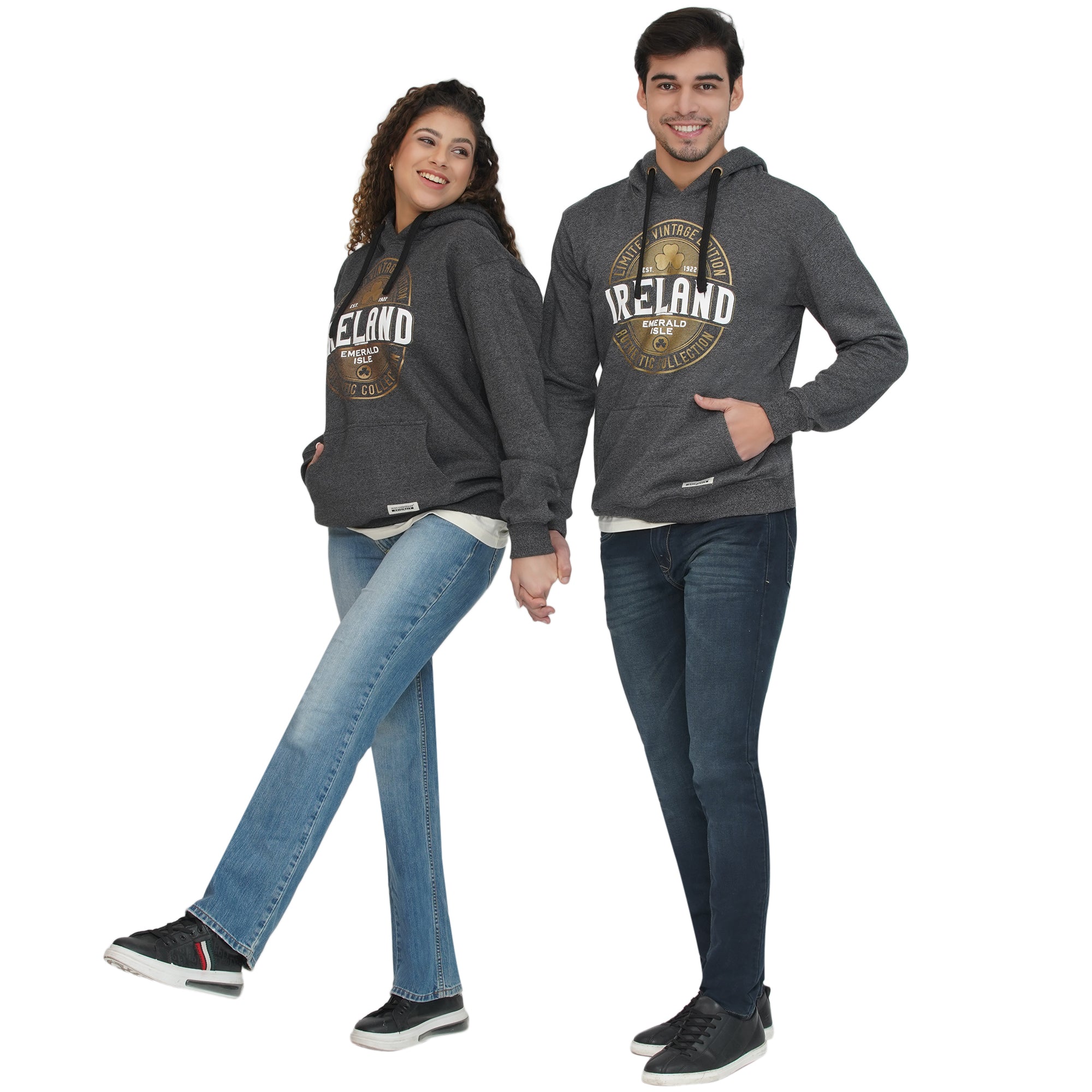 Unisex Ireland Limited Vintage Black Grindle Hoodie