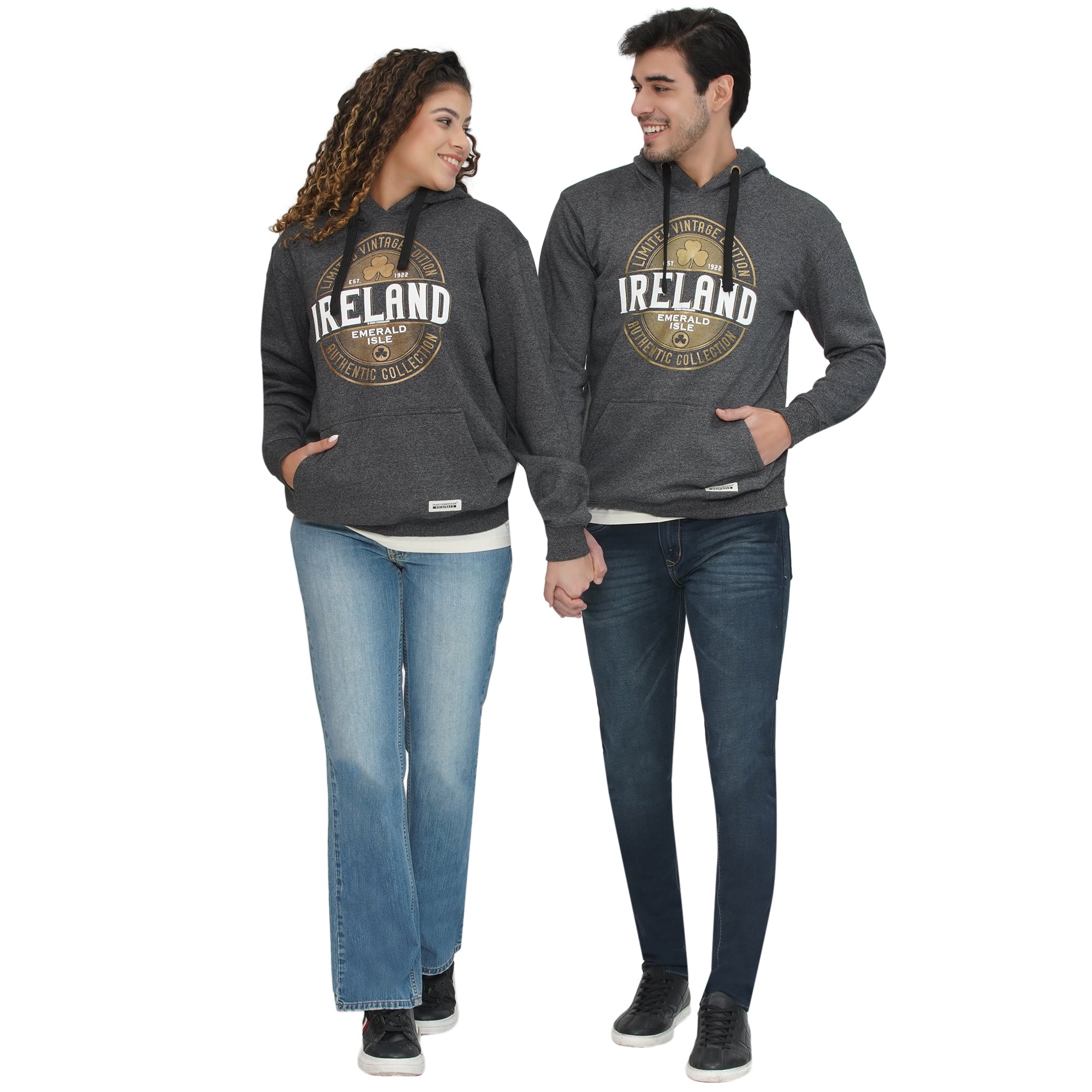 Unisex Ireland Limited Vintage Black Grindle Hoodie 