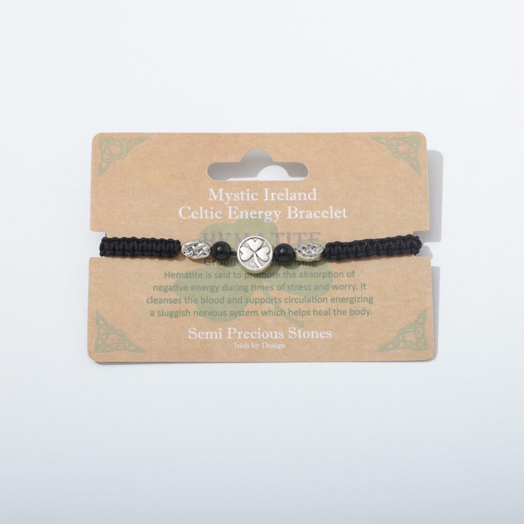 Shamrock Semi Precious Hematite Bracelet 
