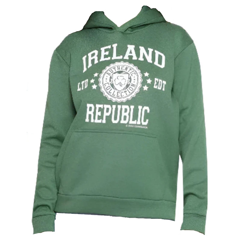 Kids Ireland Stamp Stars Green Hoodie