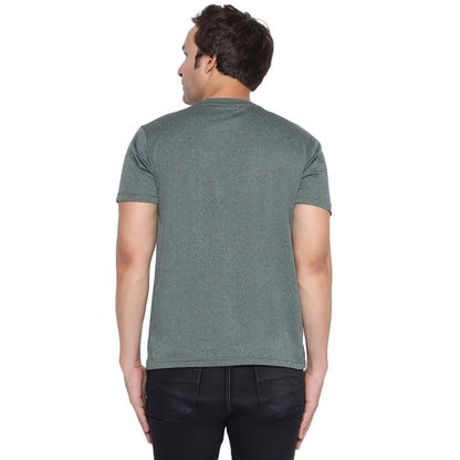 Mens Ireland Stamps Stars T-shirt Green Melange